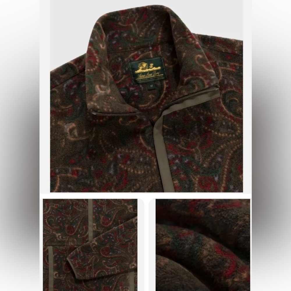Aime Leon Dore XS Paisley Quarter Zip Fleece